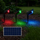 Three Solar Lights on Spikes Kit Includes Solar Panel, Very Bright Three Solar Lights on Spikes Kit Includes Solar Panel, Very Bright